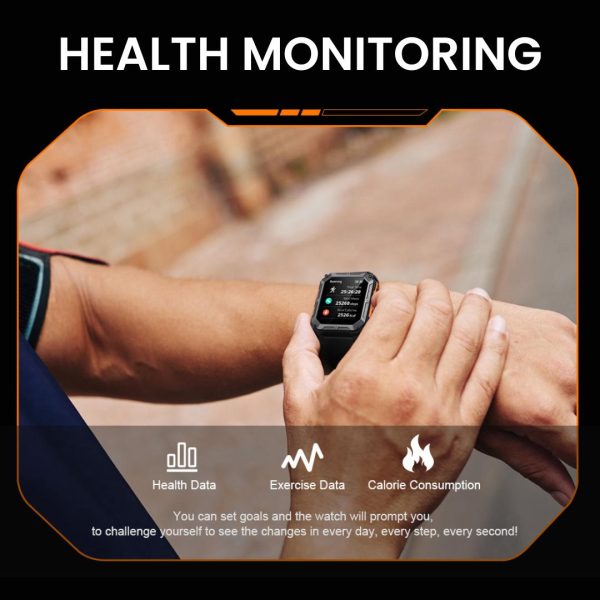 Army Series Pro Smartwatch health monitoring
