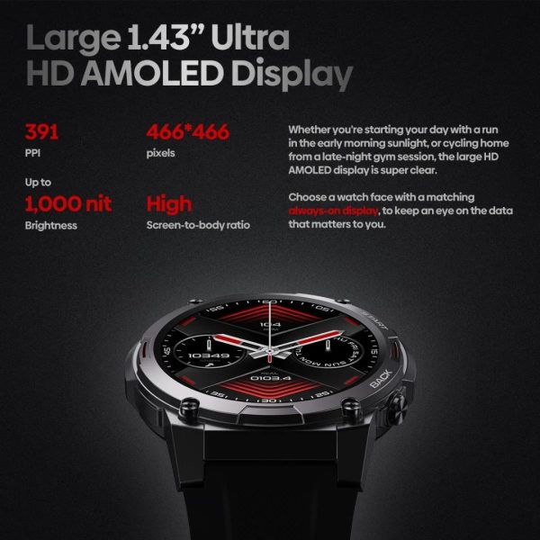 Zeblaze Vibe 7 Pro Smartwatch amoled display